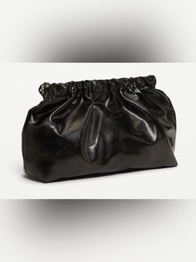 The Occasion by Old Navy Gathered Clutch, Black
